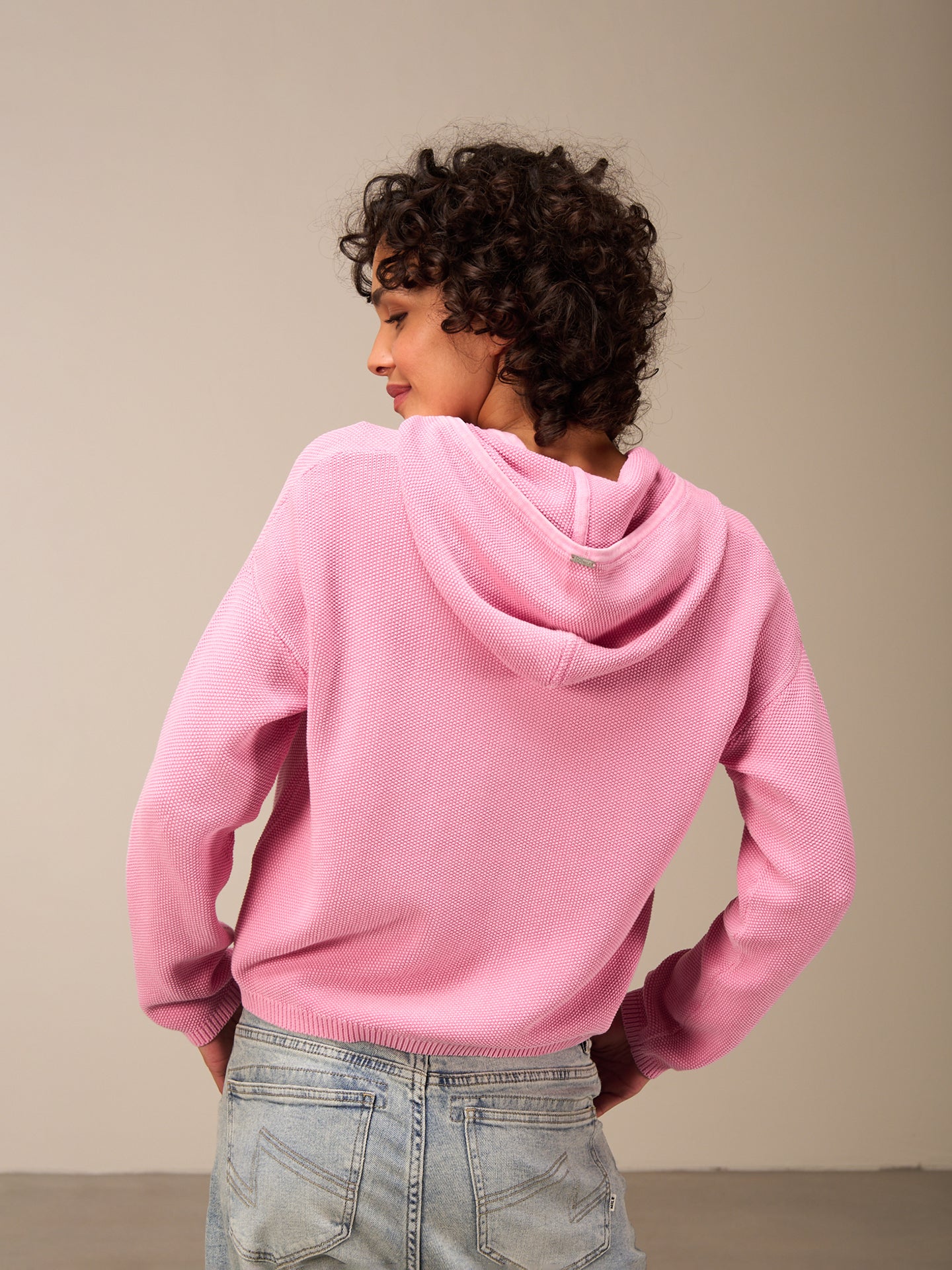 Giacca in maglia con cappuccio
