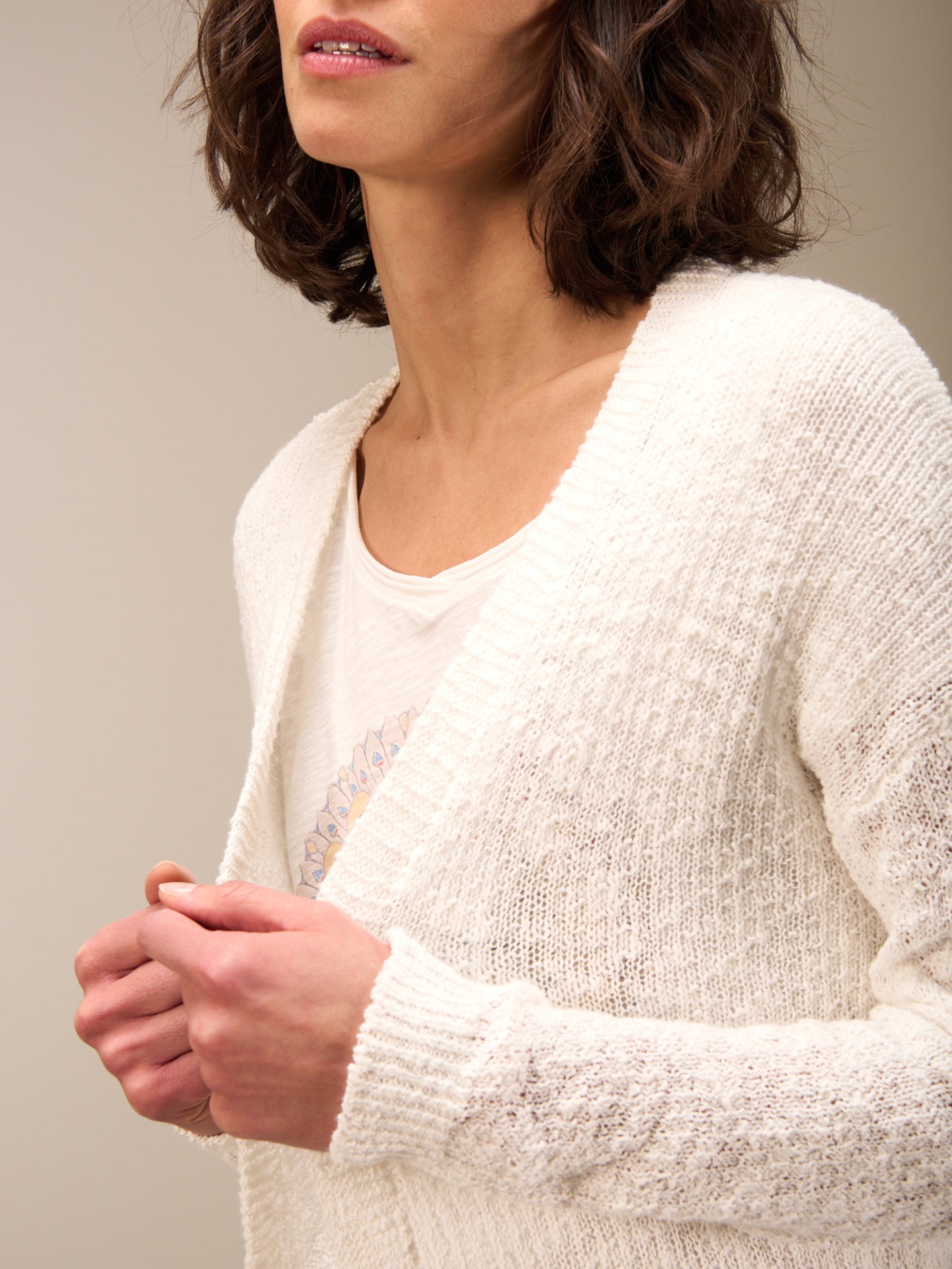 Giacca in maglia con scollo a V