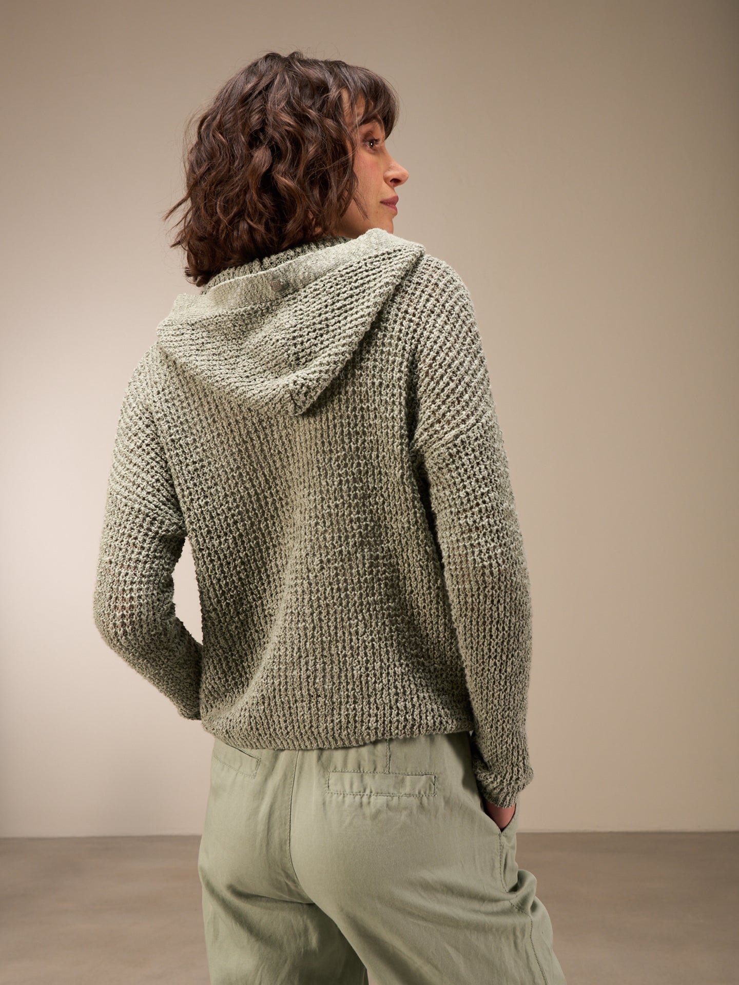 Giacca in maglia con cappuccio