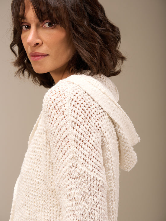 Hooded cardigan