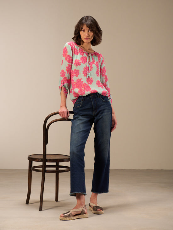 Blusa con maniche a 3/4