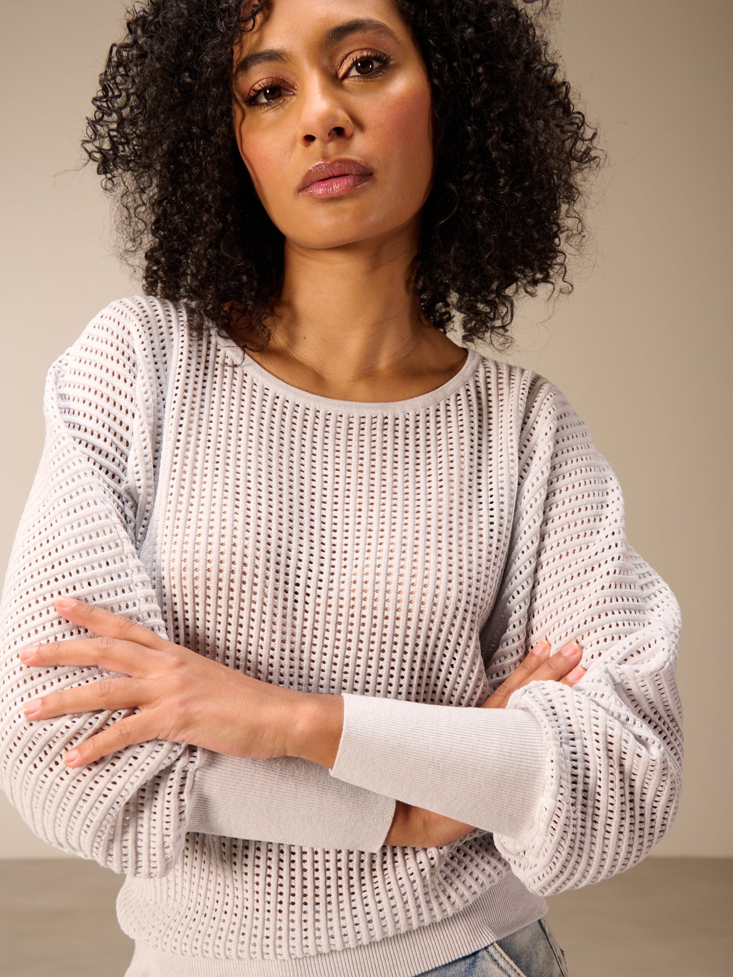 Knitted sweater with pattern