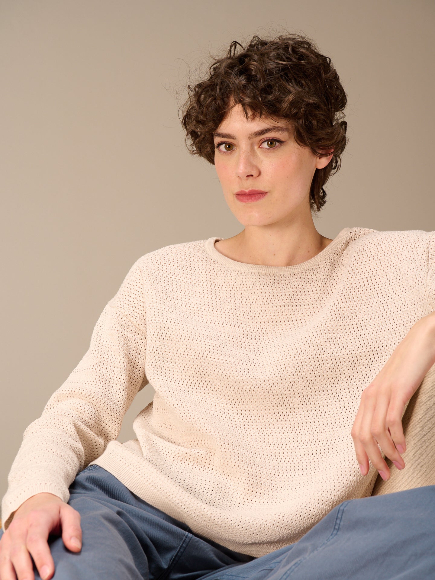 Knitted sweater with pattern