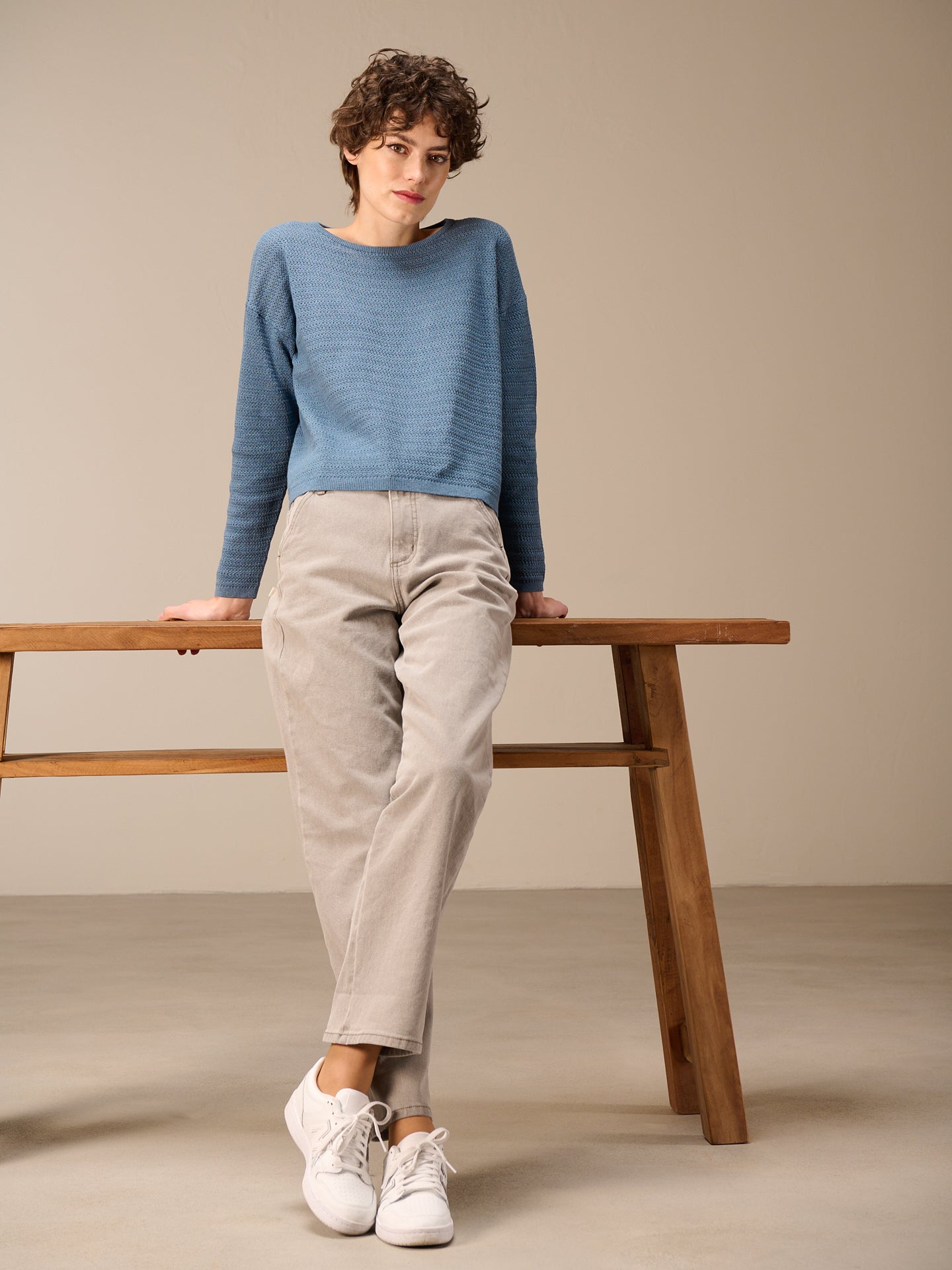 Knitted sweater with pattern