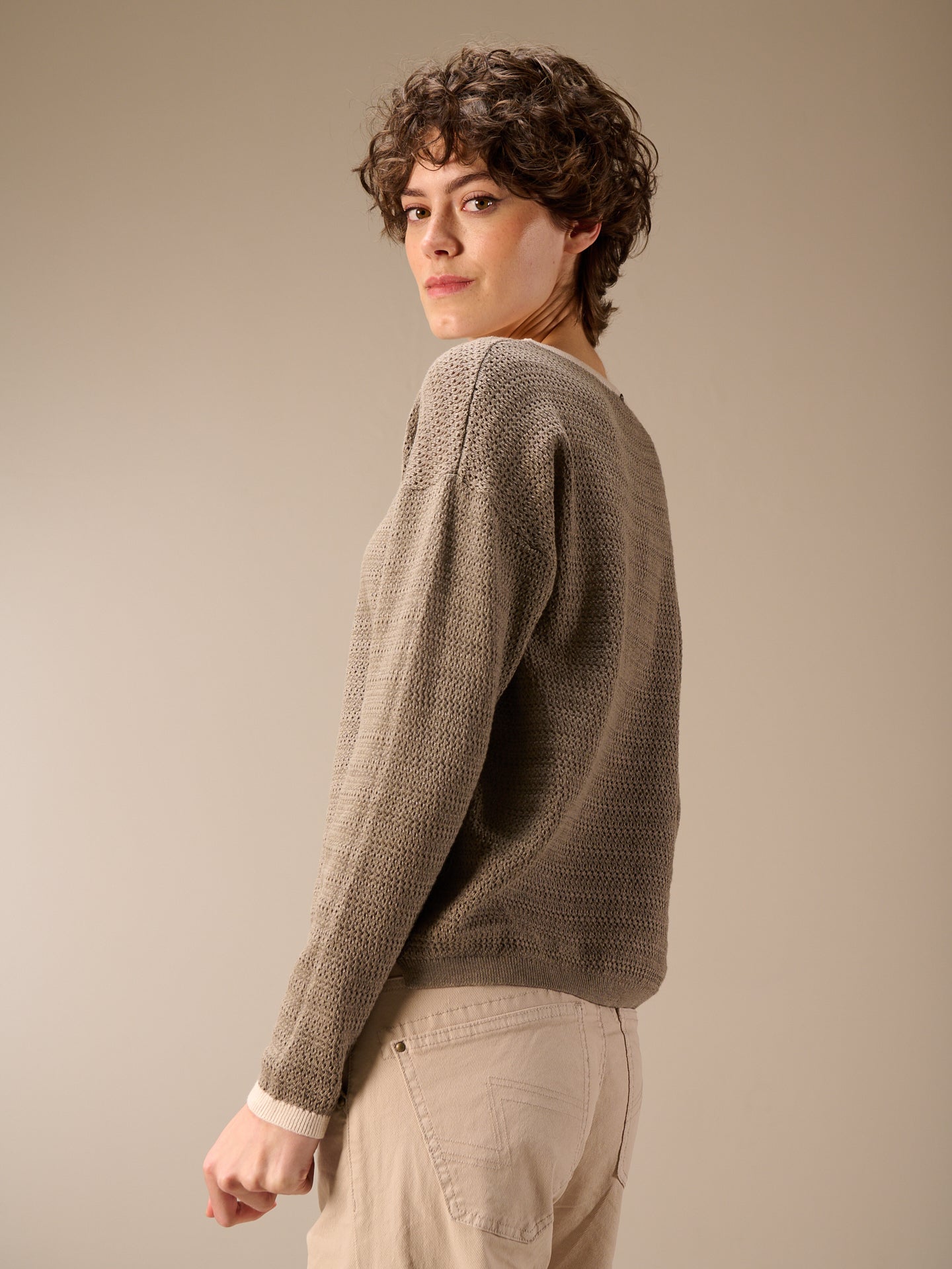 Knitted sweater with pattern
