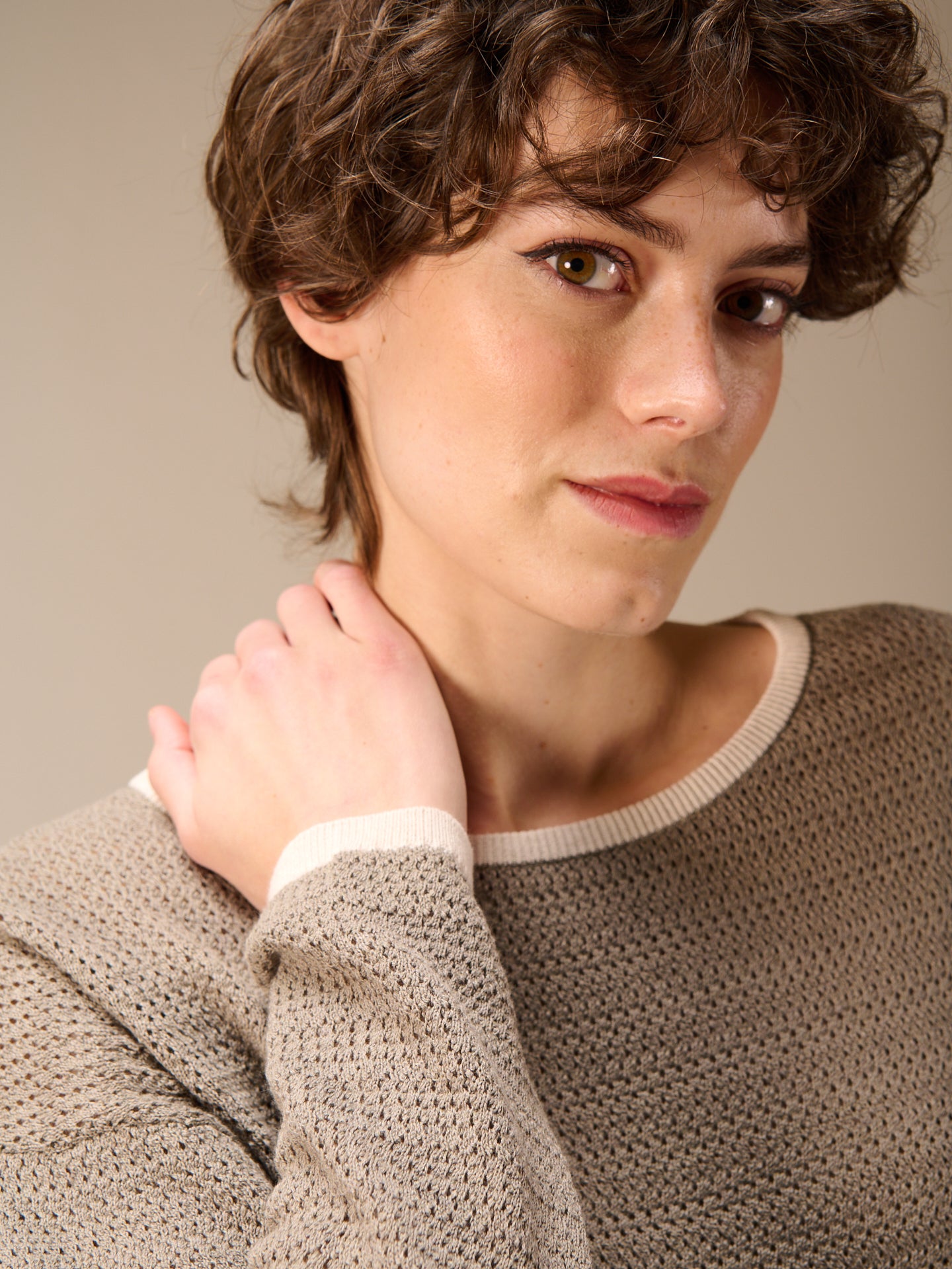 Knitted sweater with pattern