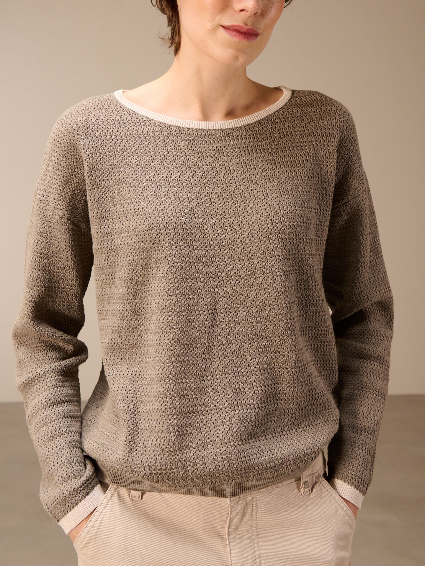 Knitted sweater with pattern