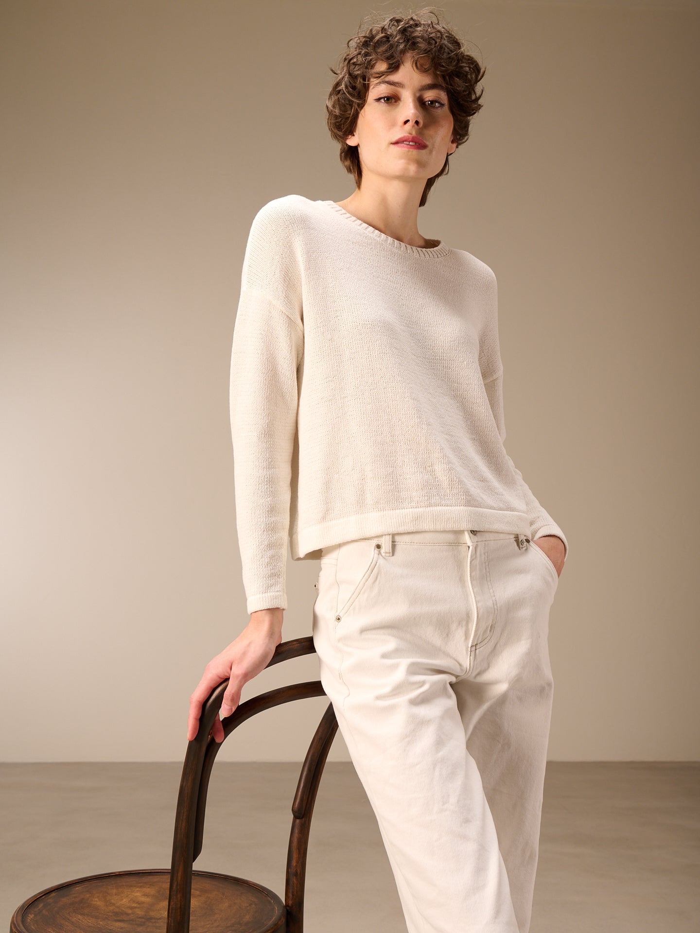 Pullover mit Rundauschnitt