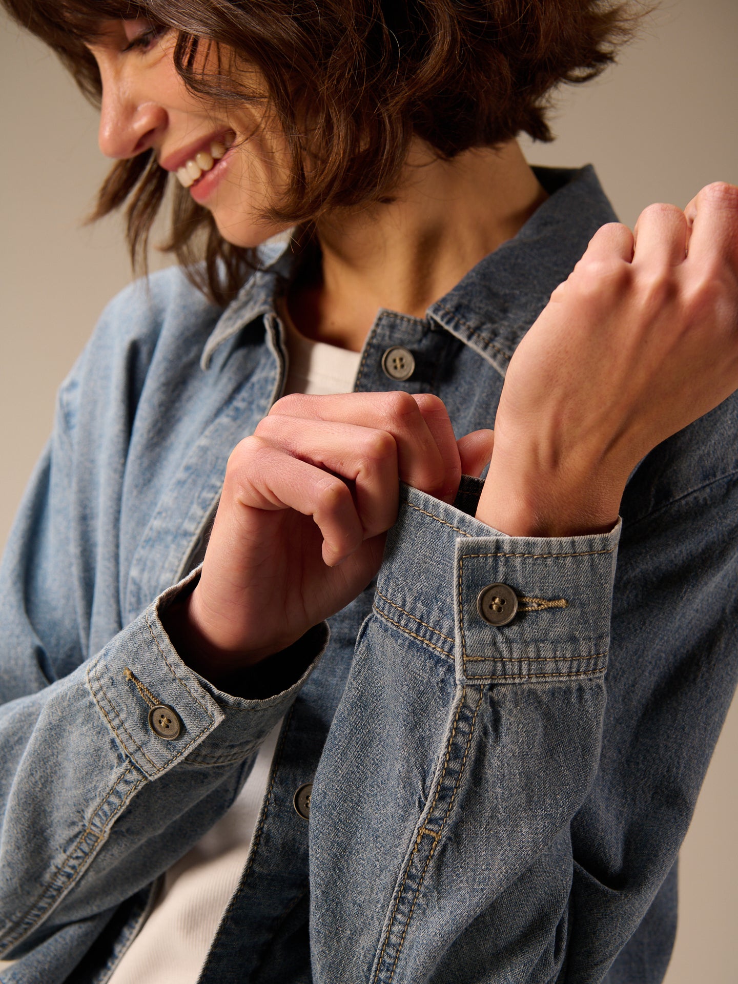 Blusa in misto lino