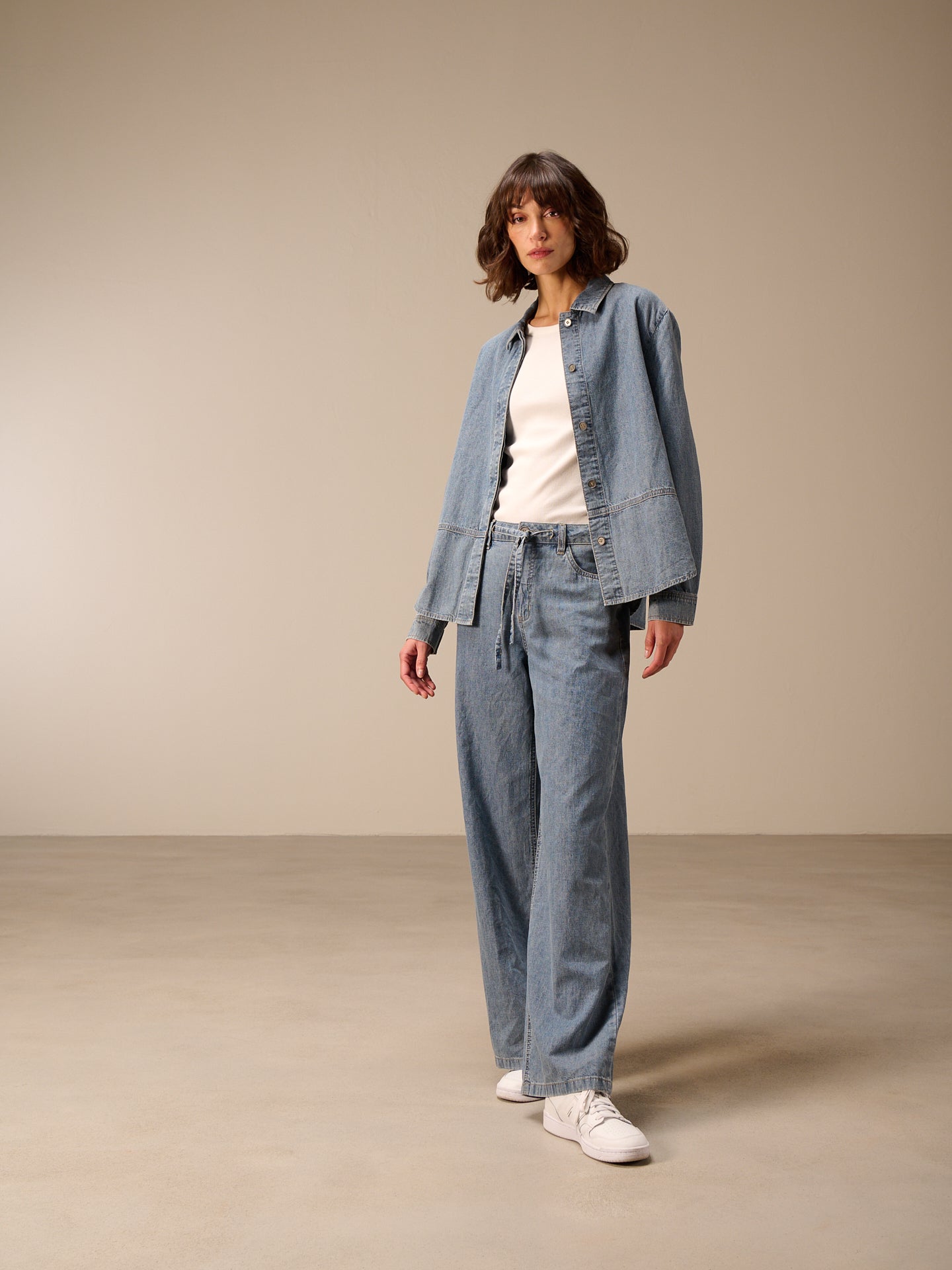 Blusa in misto lino