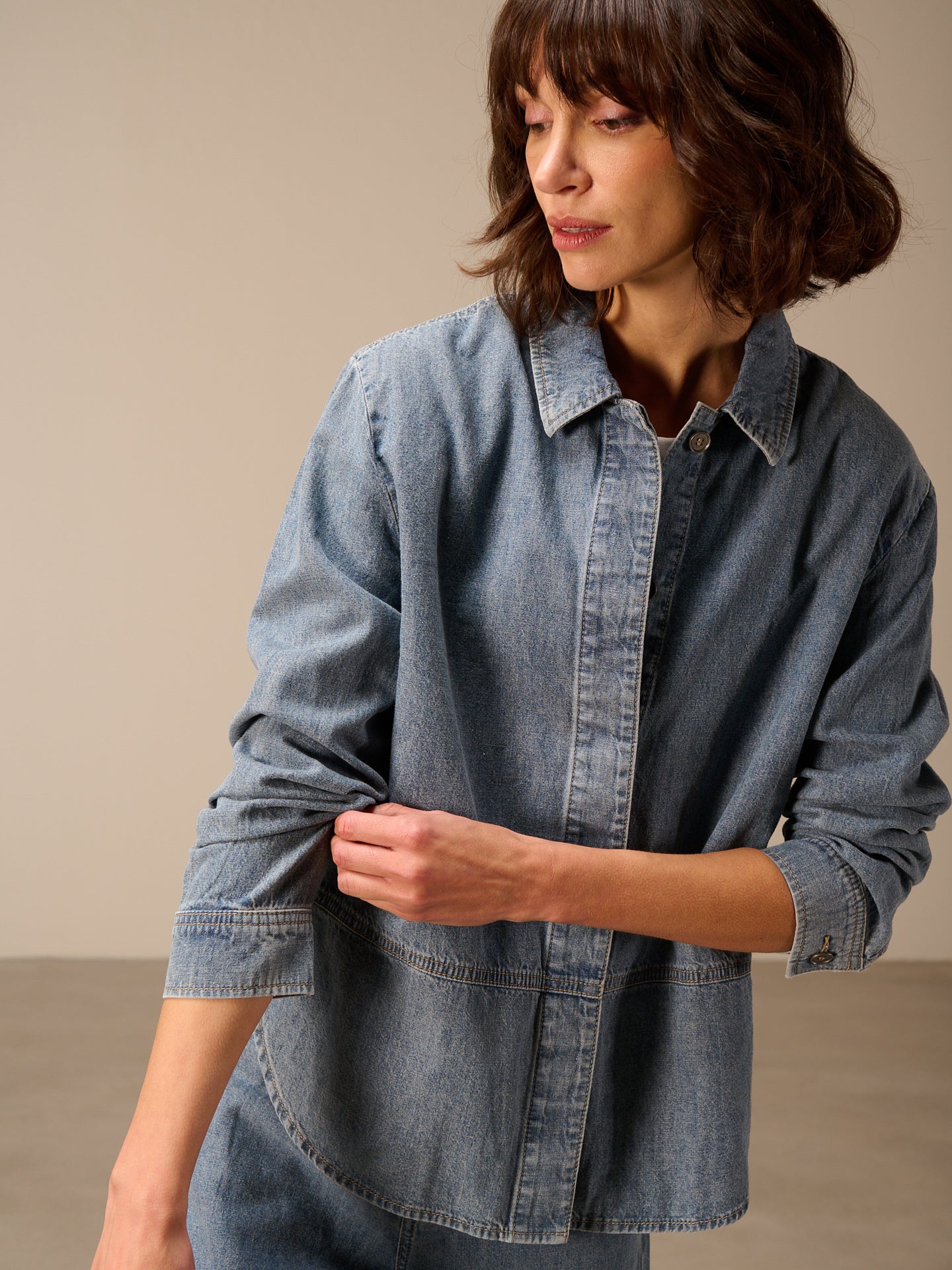Blusa in misto lino