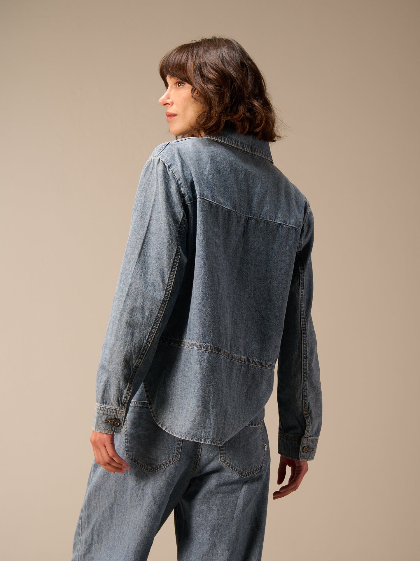 Blusa in misto lino