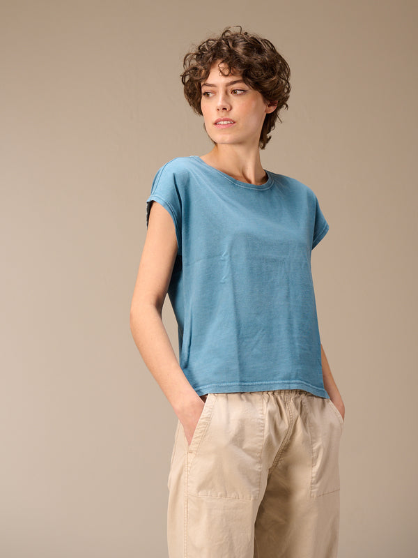 T-shirt à manches coupées raccourcies