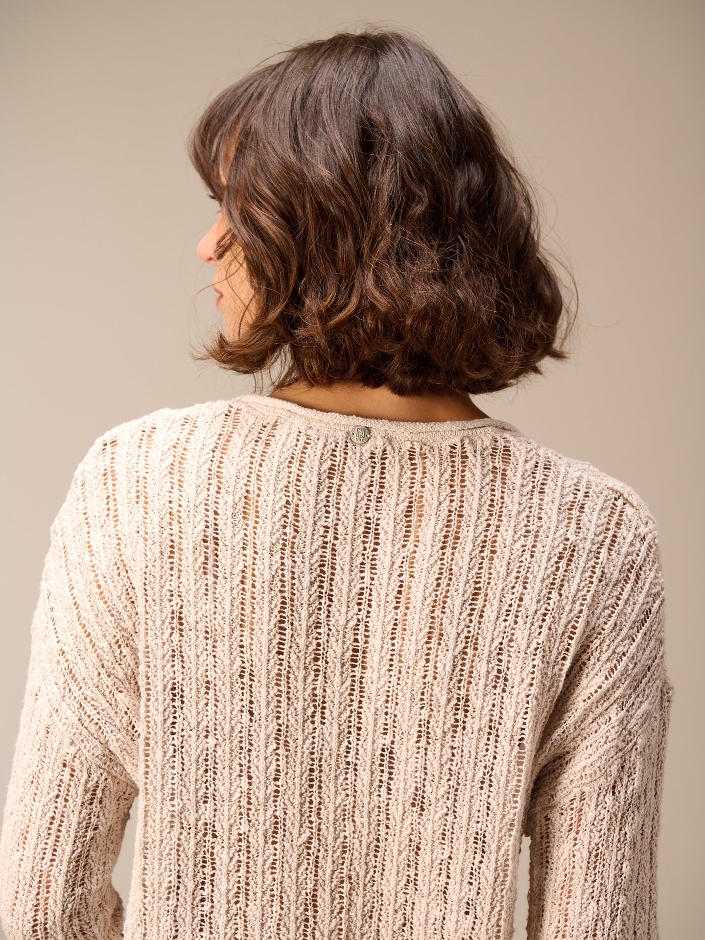 pull en mailles ajourée