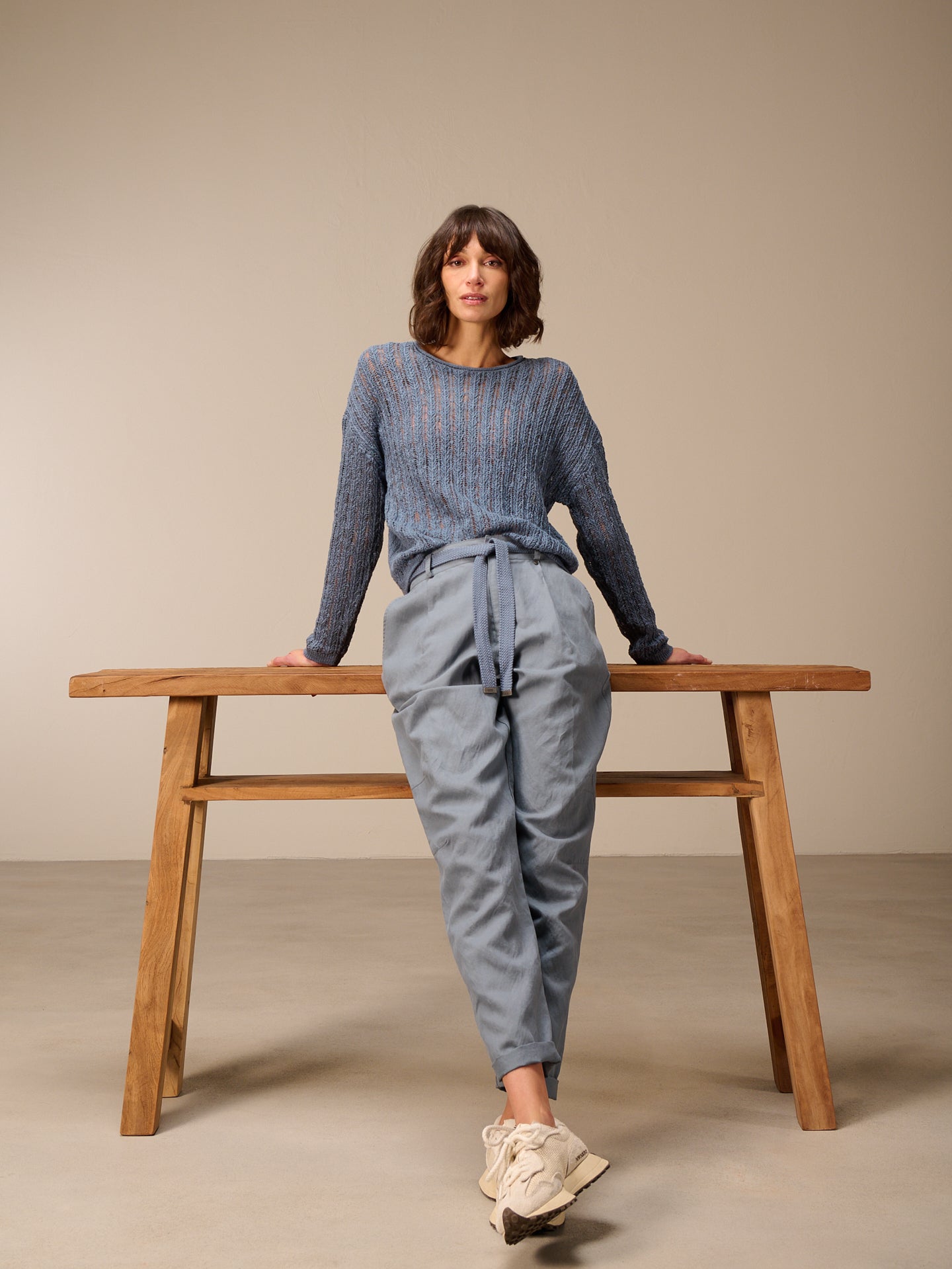 pull en mailles ajourée