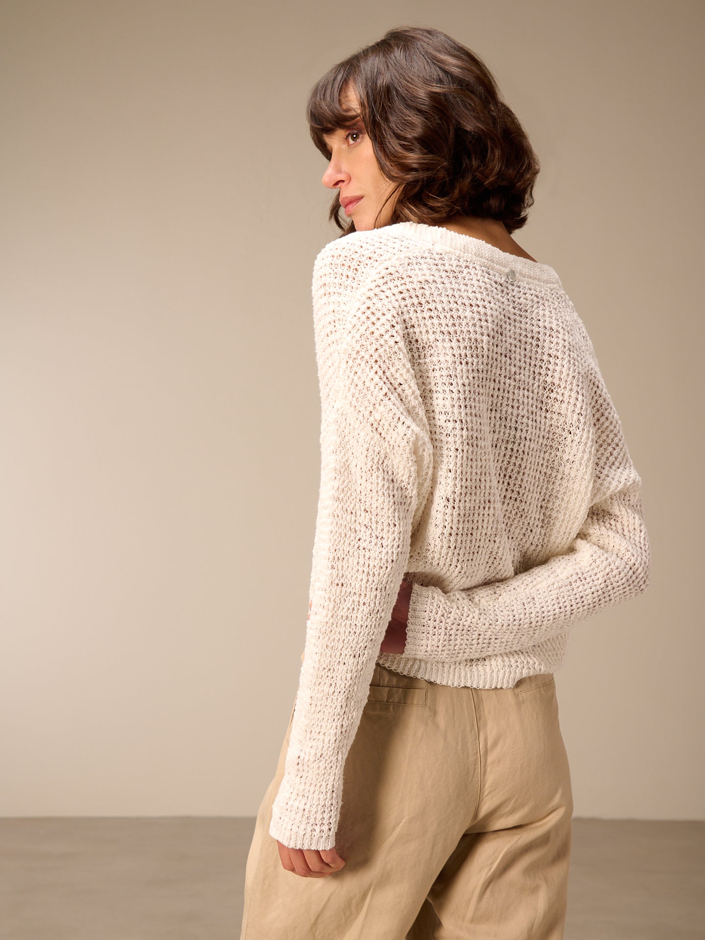 Strickjacke mit V-Ausschnitt
