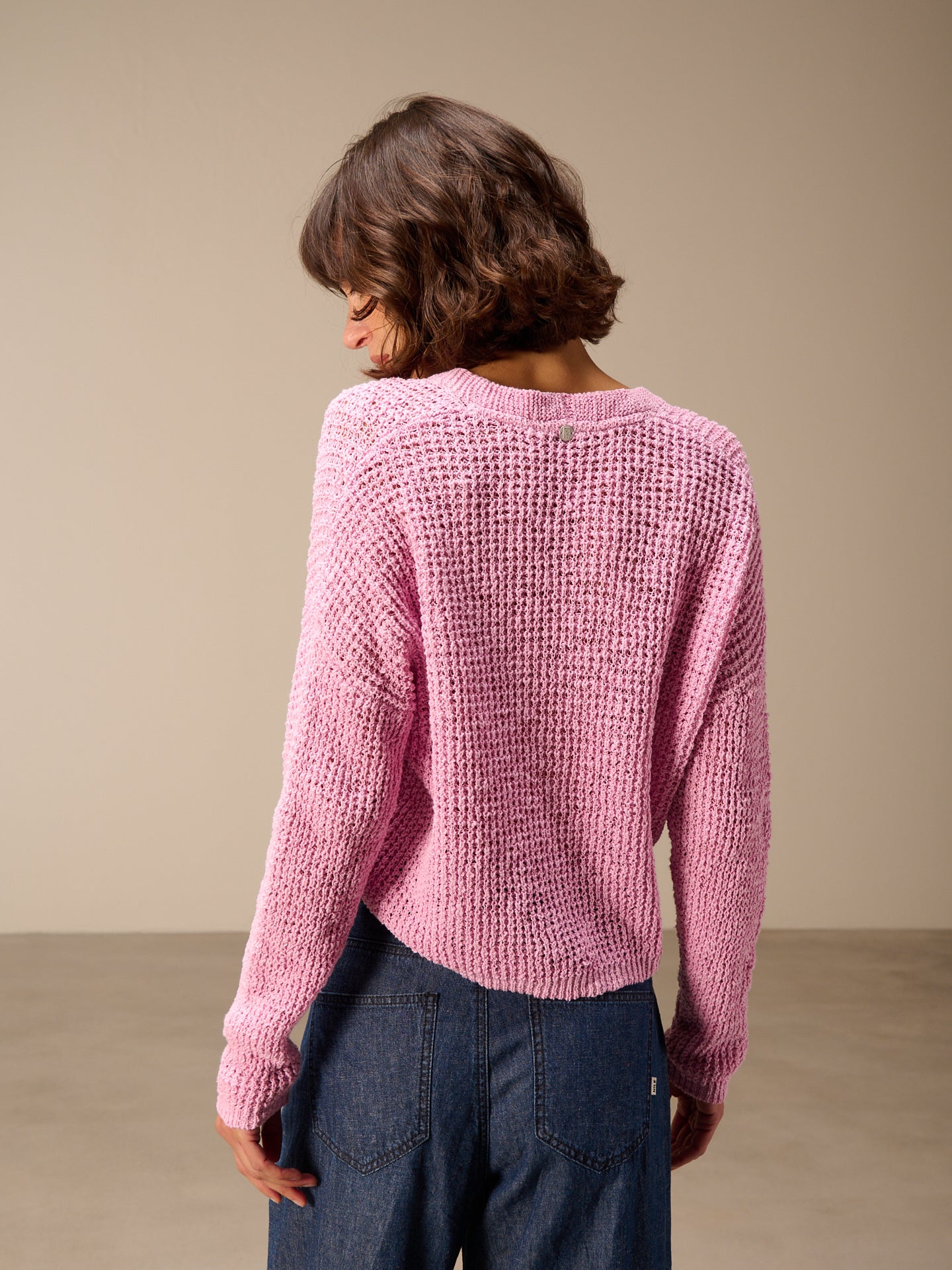 Strickjacke mit V-Ausschnitt