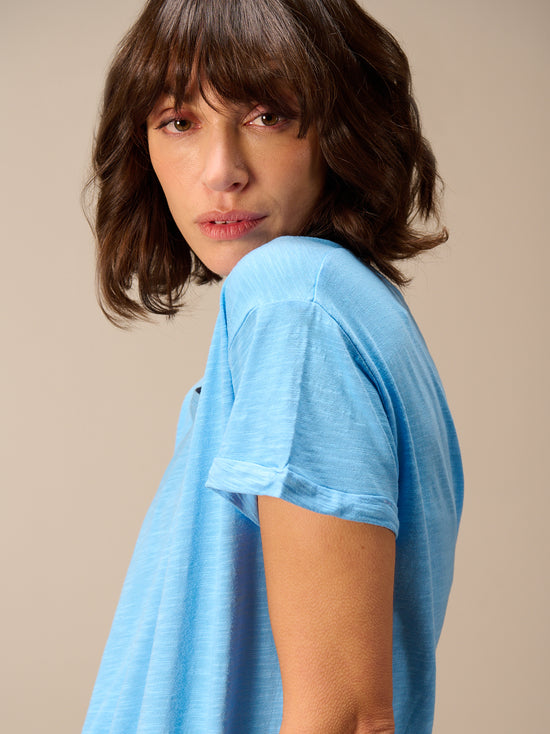 Shirt with V-neck