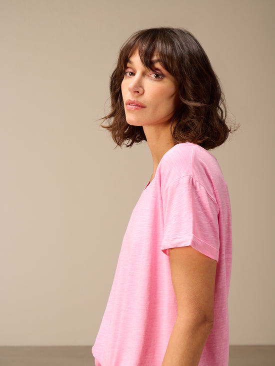 T-shirt avec col en V