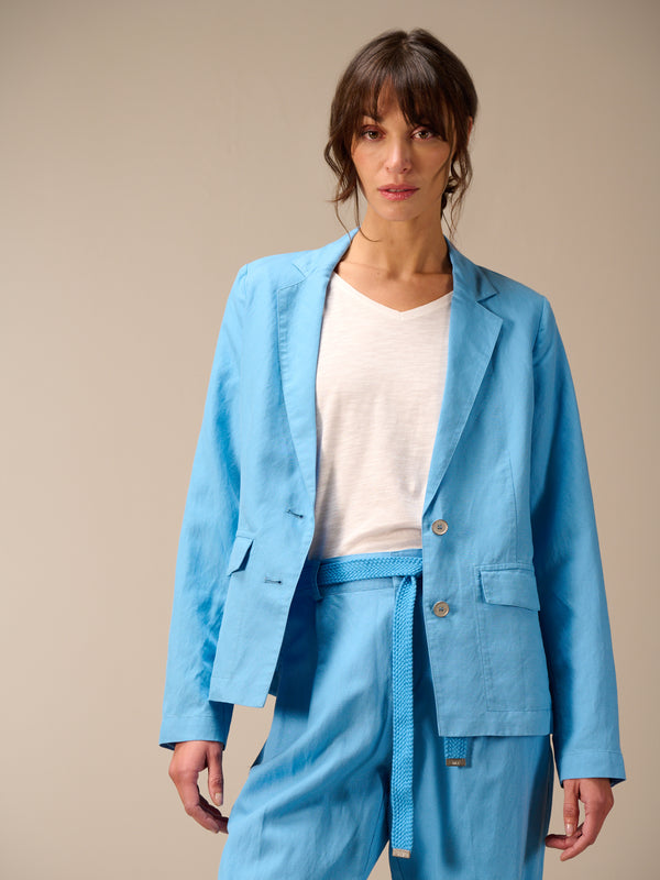 Blazer with notch lapel