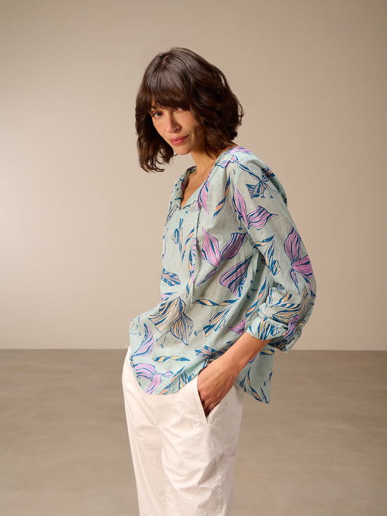 Blusa con maniche a 3/4