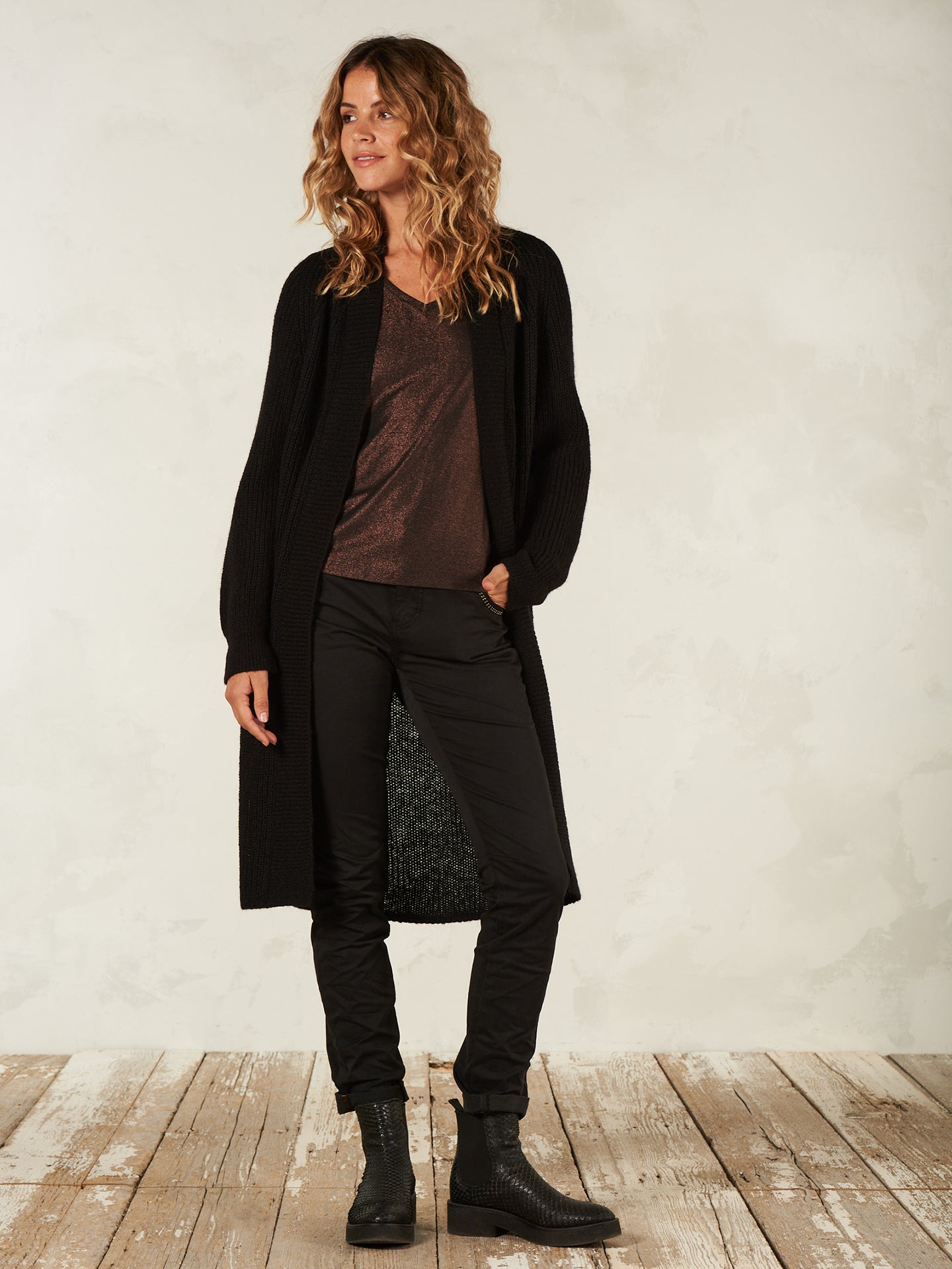 jaquette avec col en V