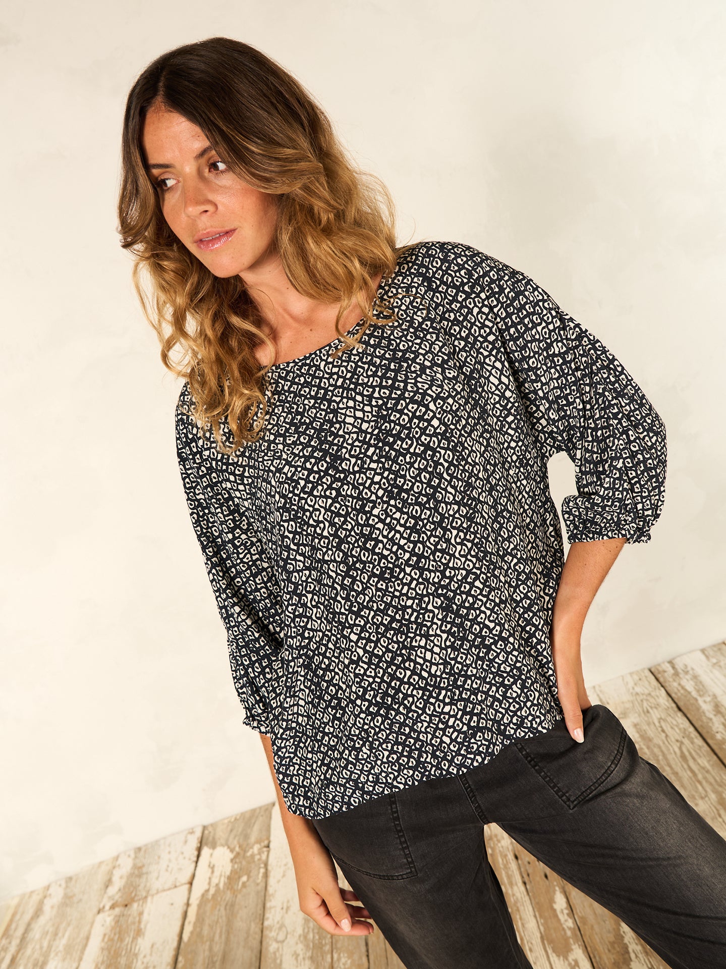 Blusa con stampa