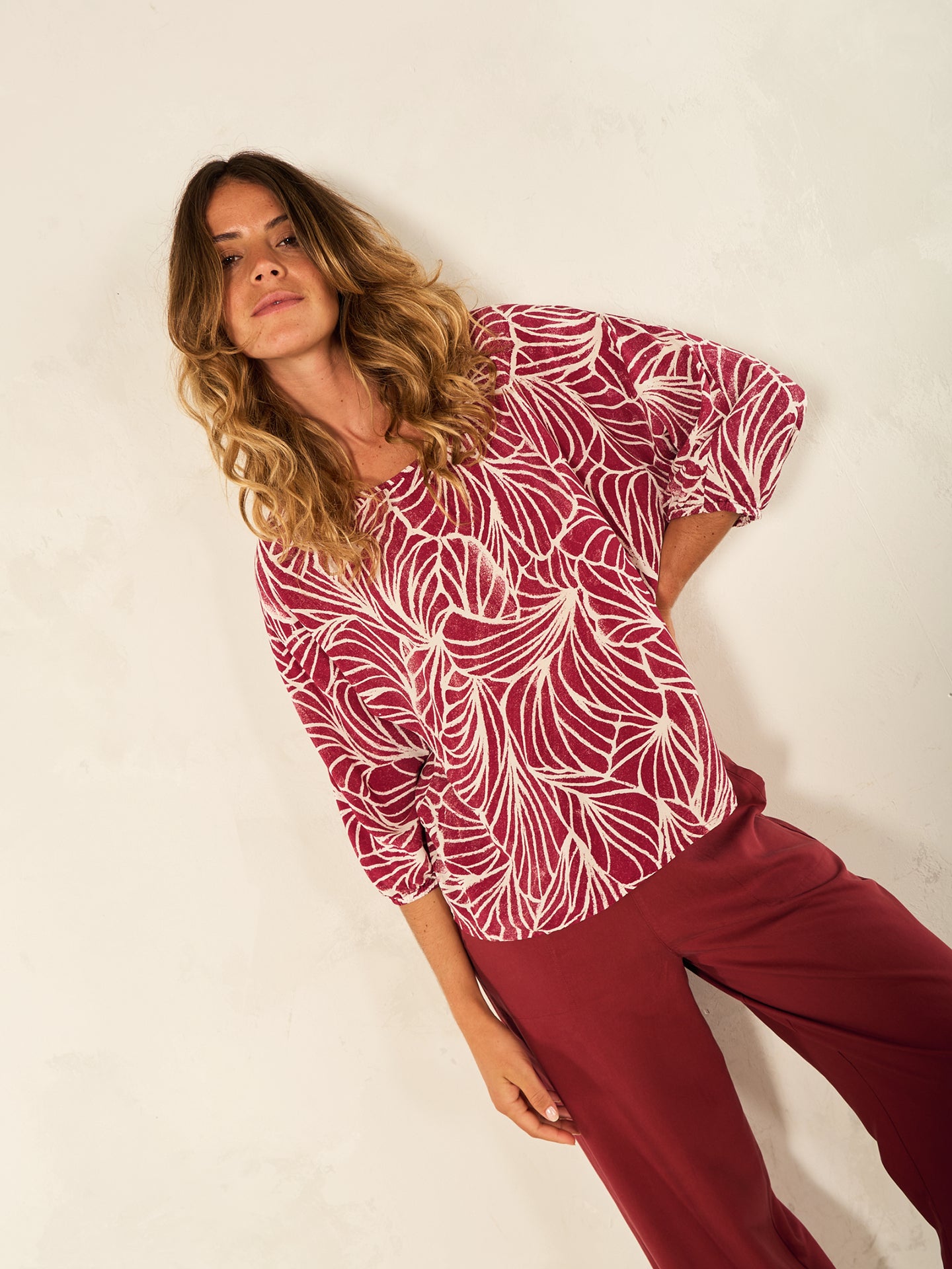Blusa con stampa