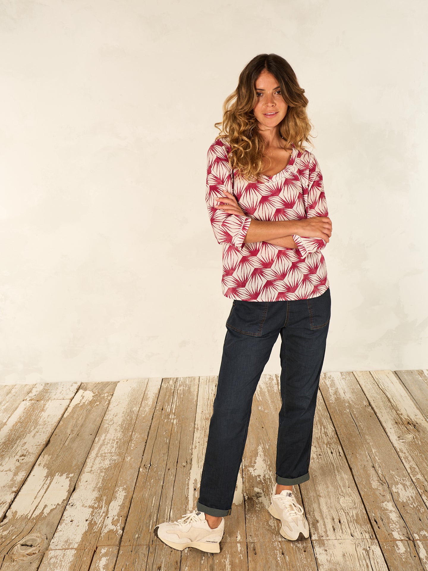 Blusa con scollo a V