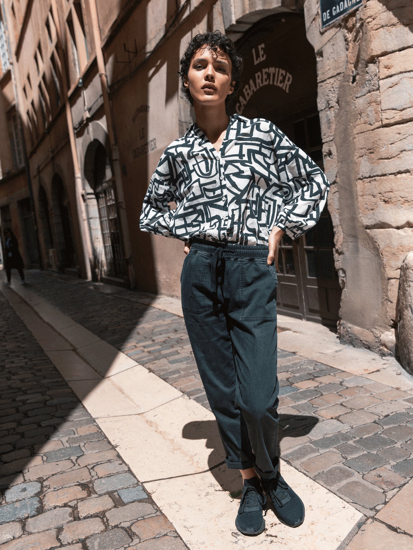 Blusa con stampa
