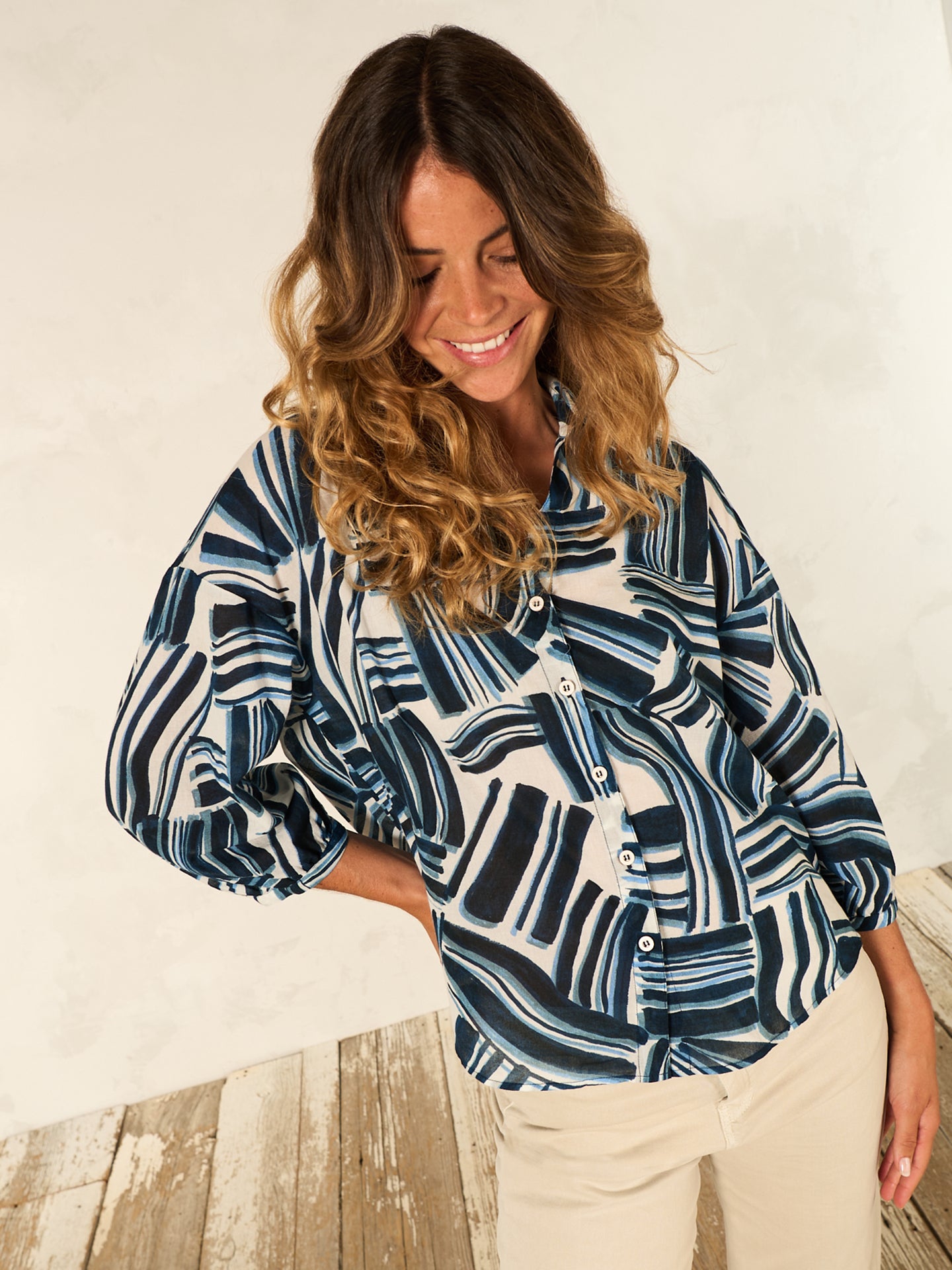Blusa con stampa