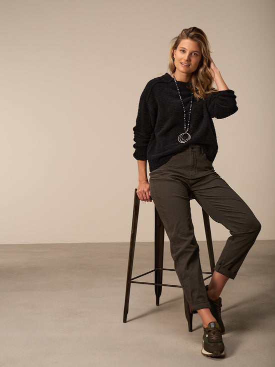 Pullover mit Stehkragen