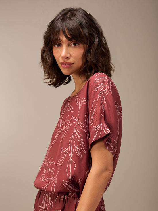 Bluse mit Rundhals