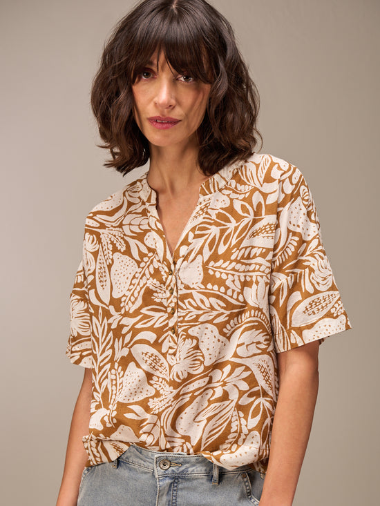 Bluse mit Stehkragen