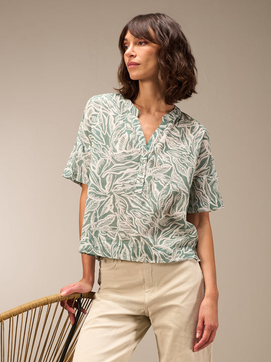 Bluse mit Stehkragen