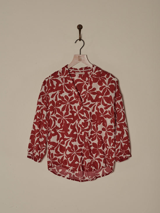 Blouse with button placket
