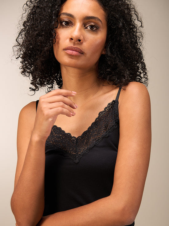 Top with lace insert