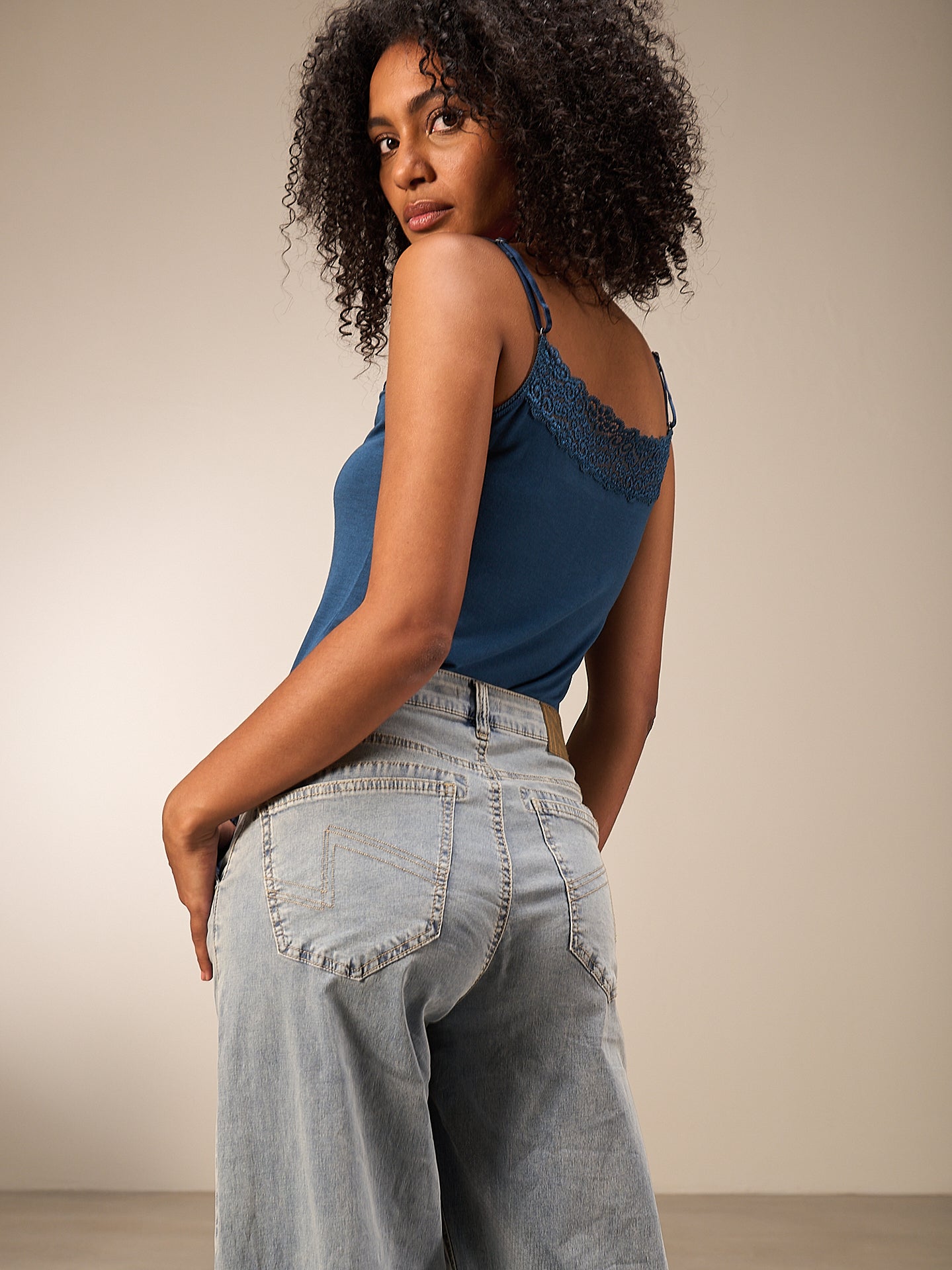 Top with lace insert