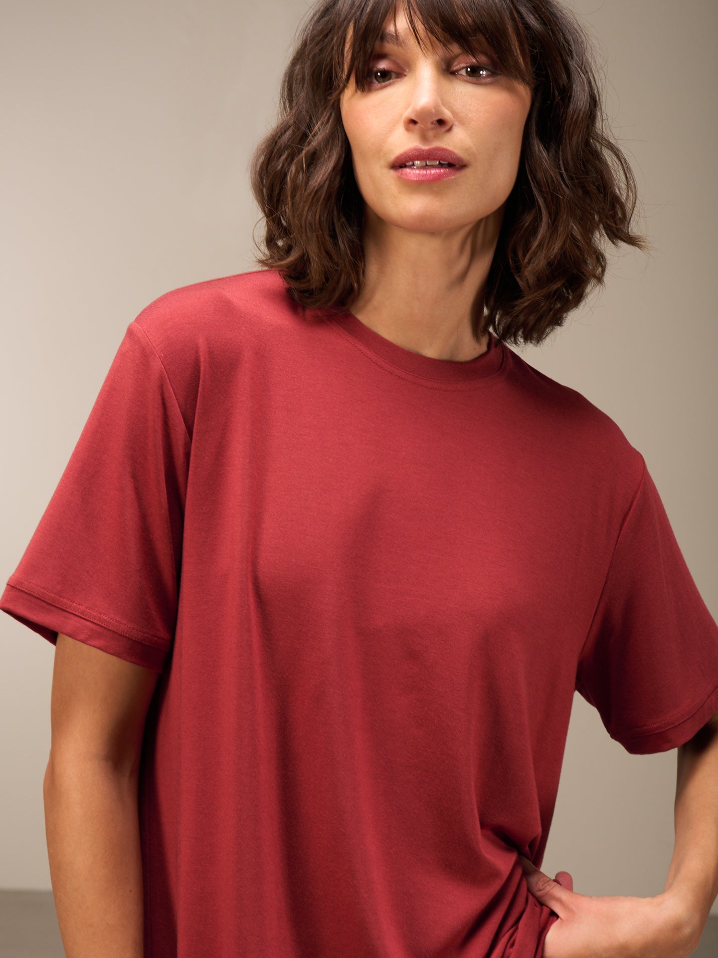 Kleid mit Rundhals