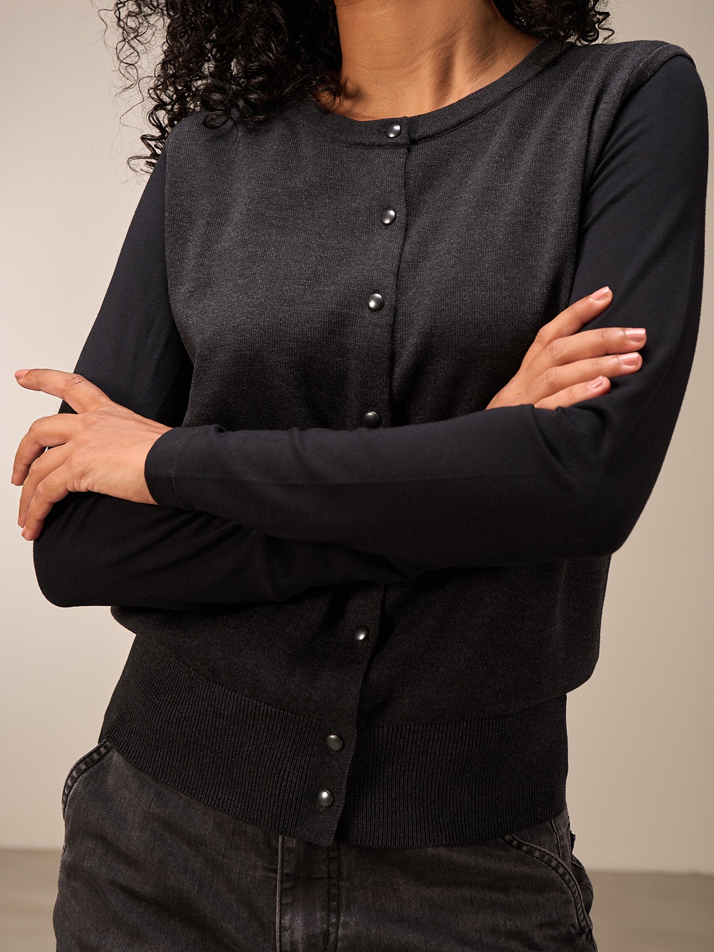 Button-up sweater vest