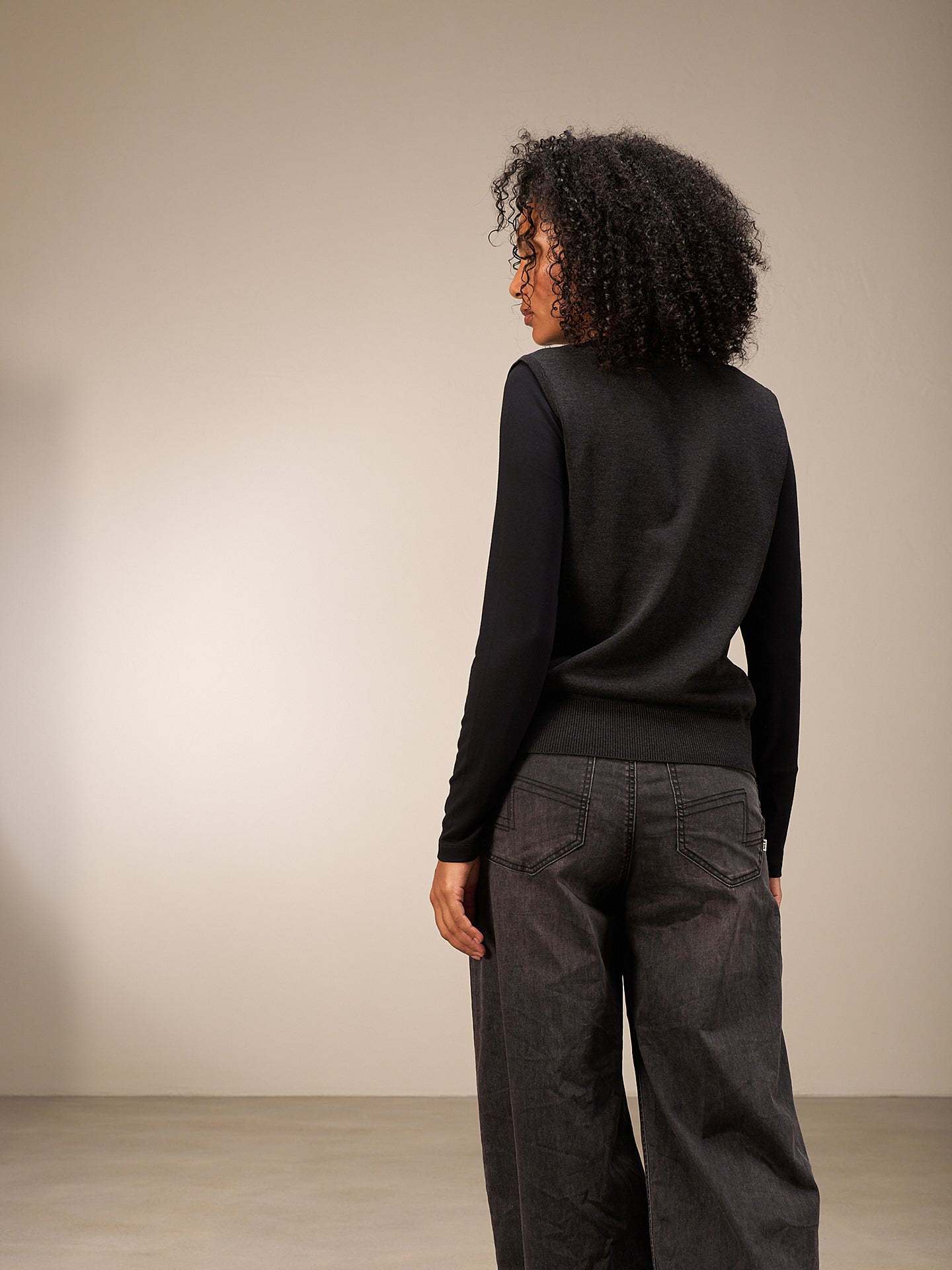 Button-up sweater vest