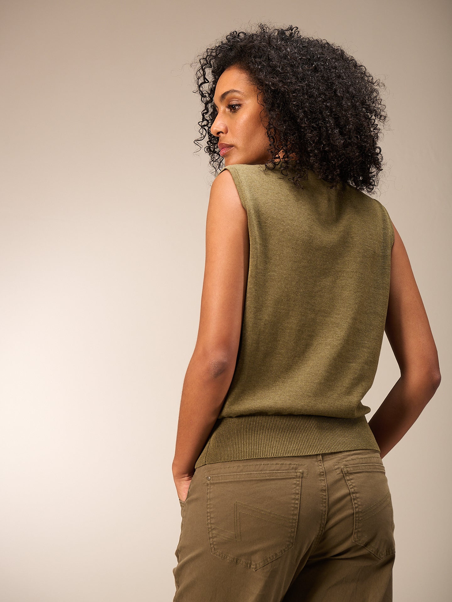 Button-up sweater vest