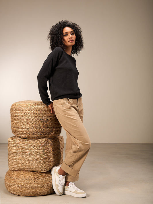 Pullover mit Rundauschnitt