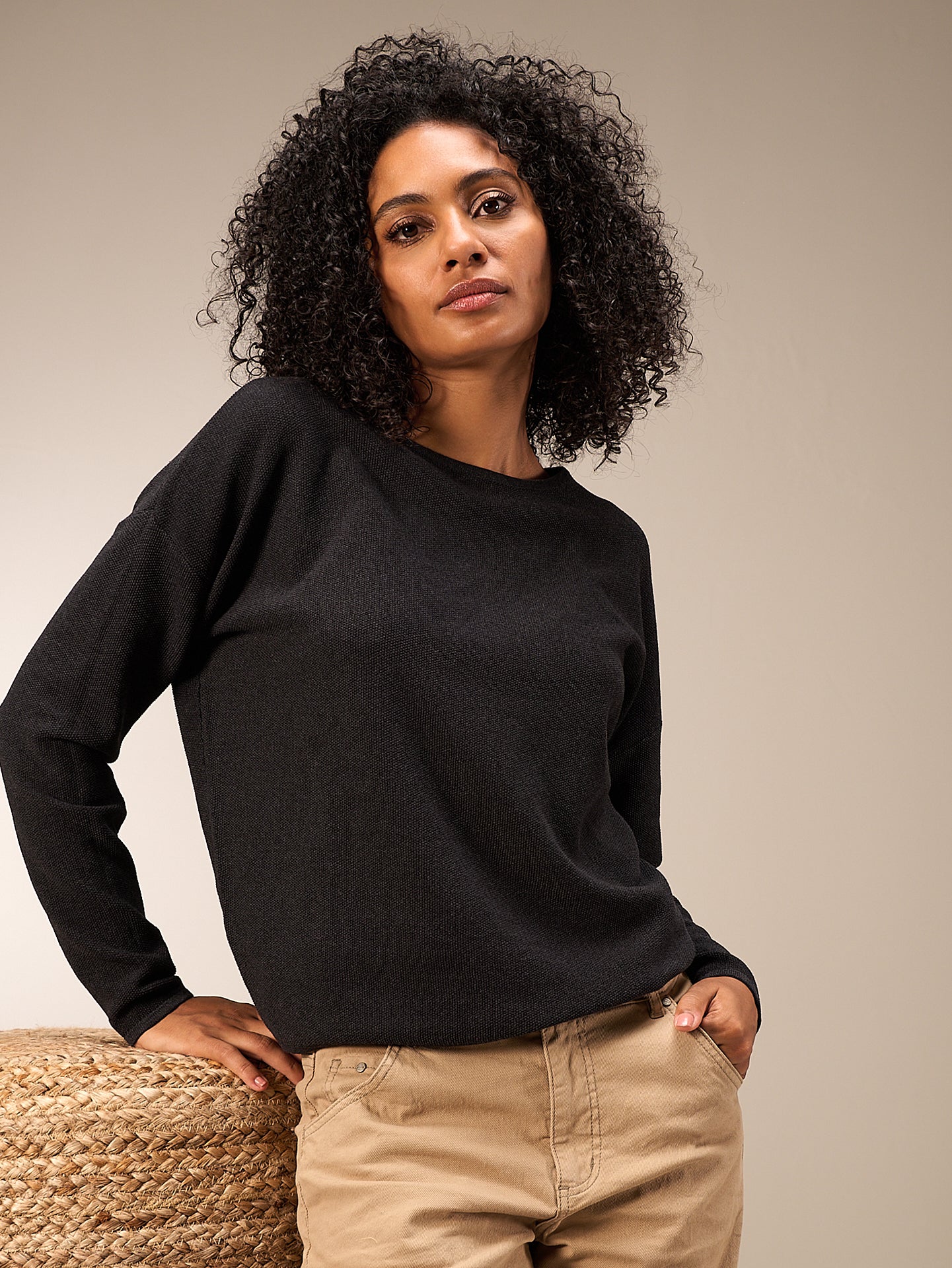 Pullover mit Rundauschnitt