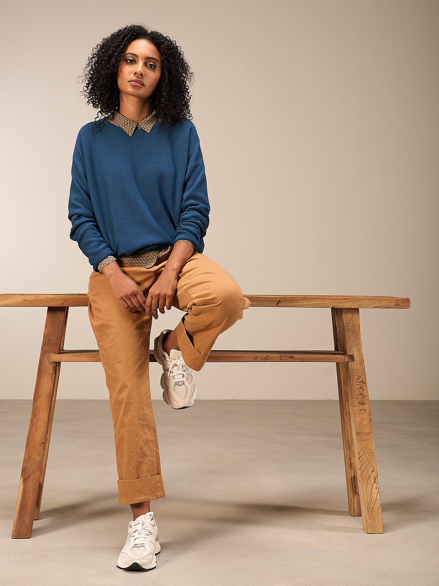 Maglione con scollo rotondo