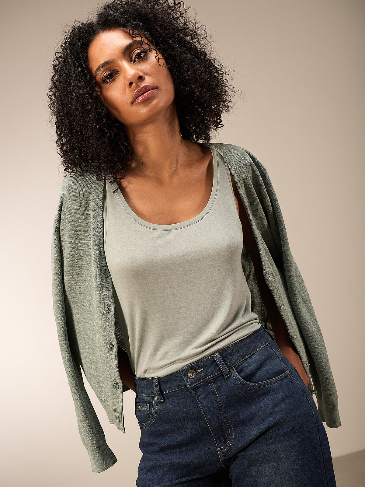 Giacca in maglia con scollo a V