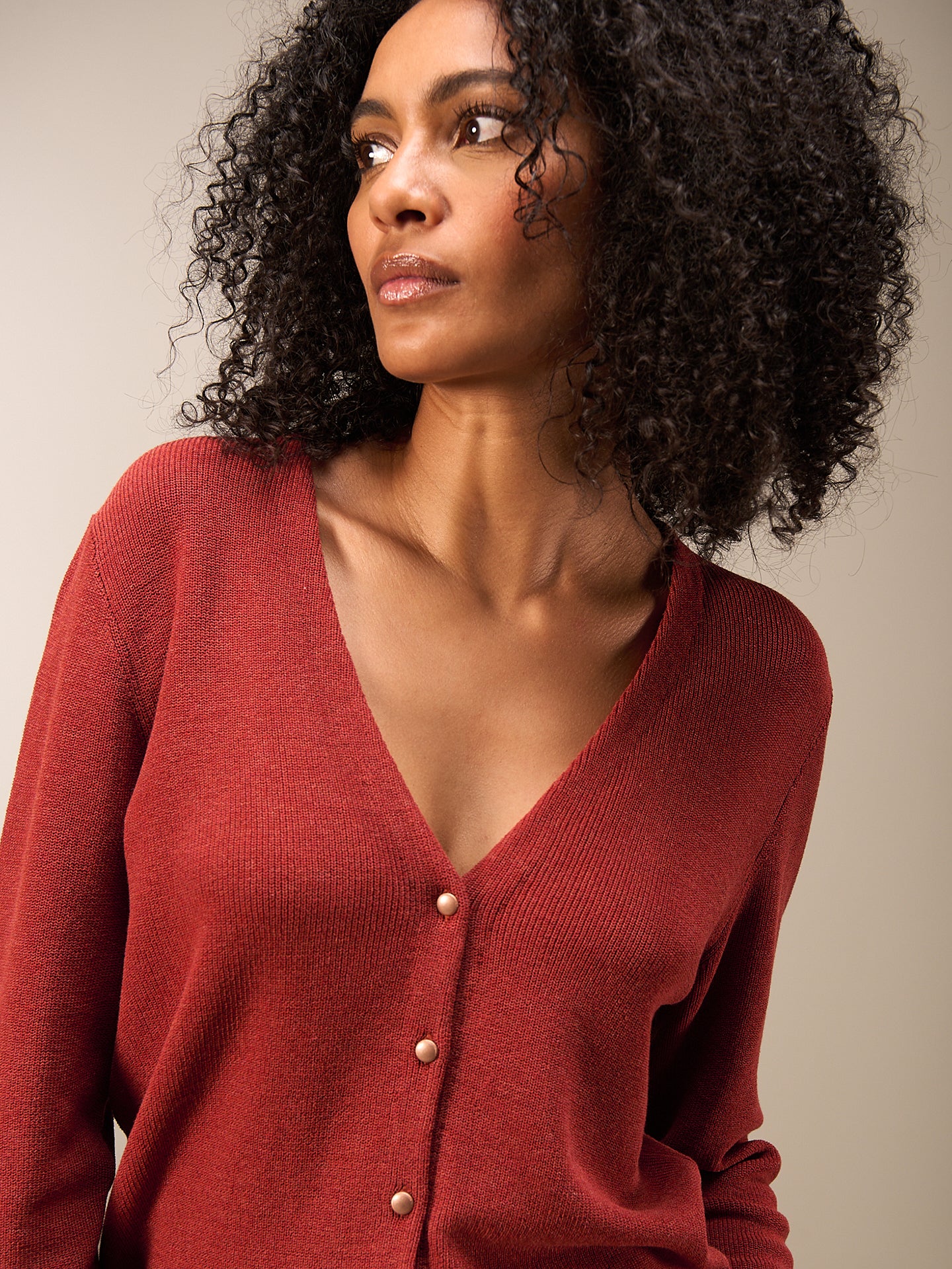 Strickjacke mit V-Ausschnitt