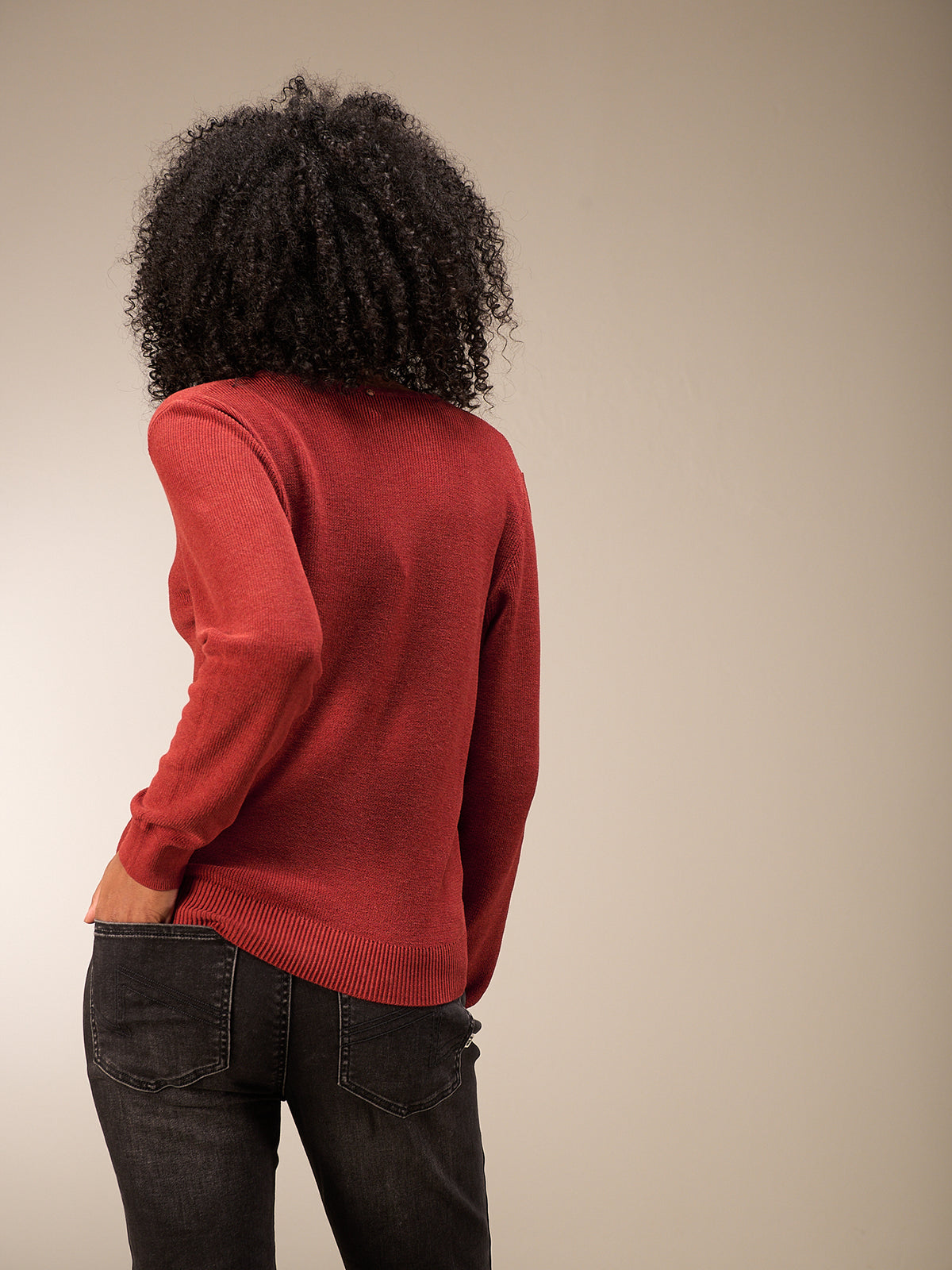 Giacca in maglia con scollo a V
