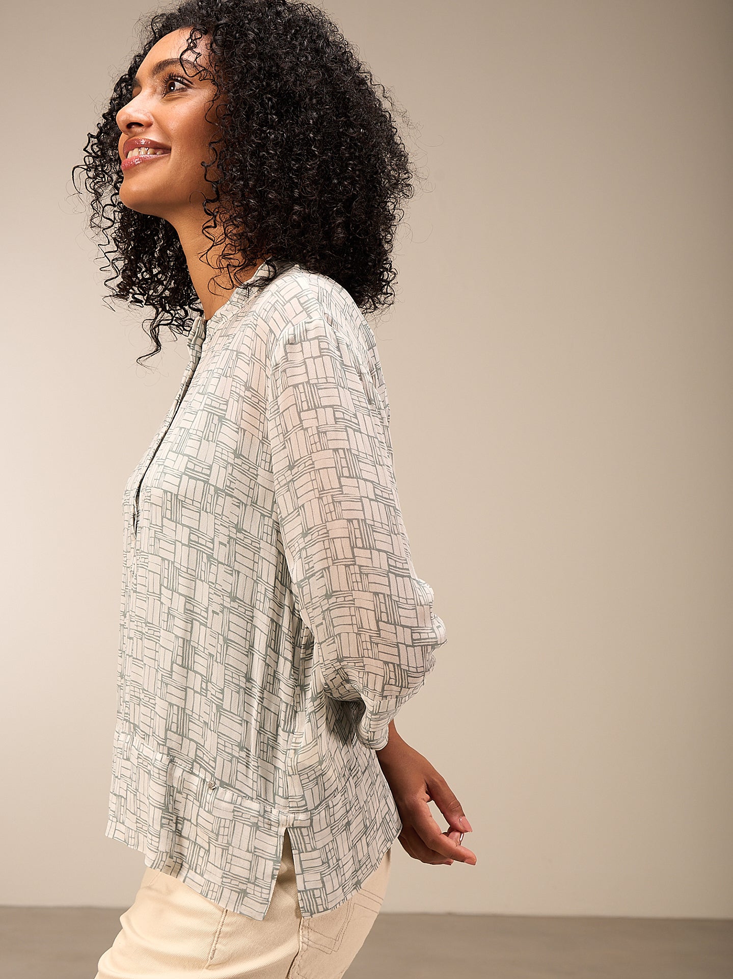 blouse à manches 3/4