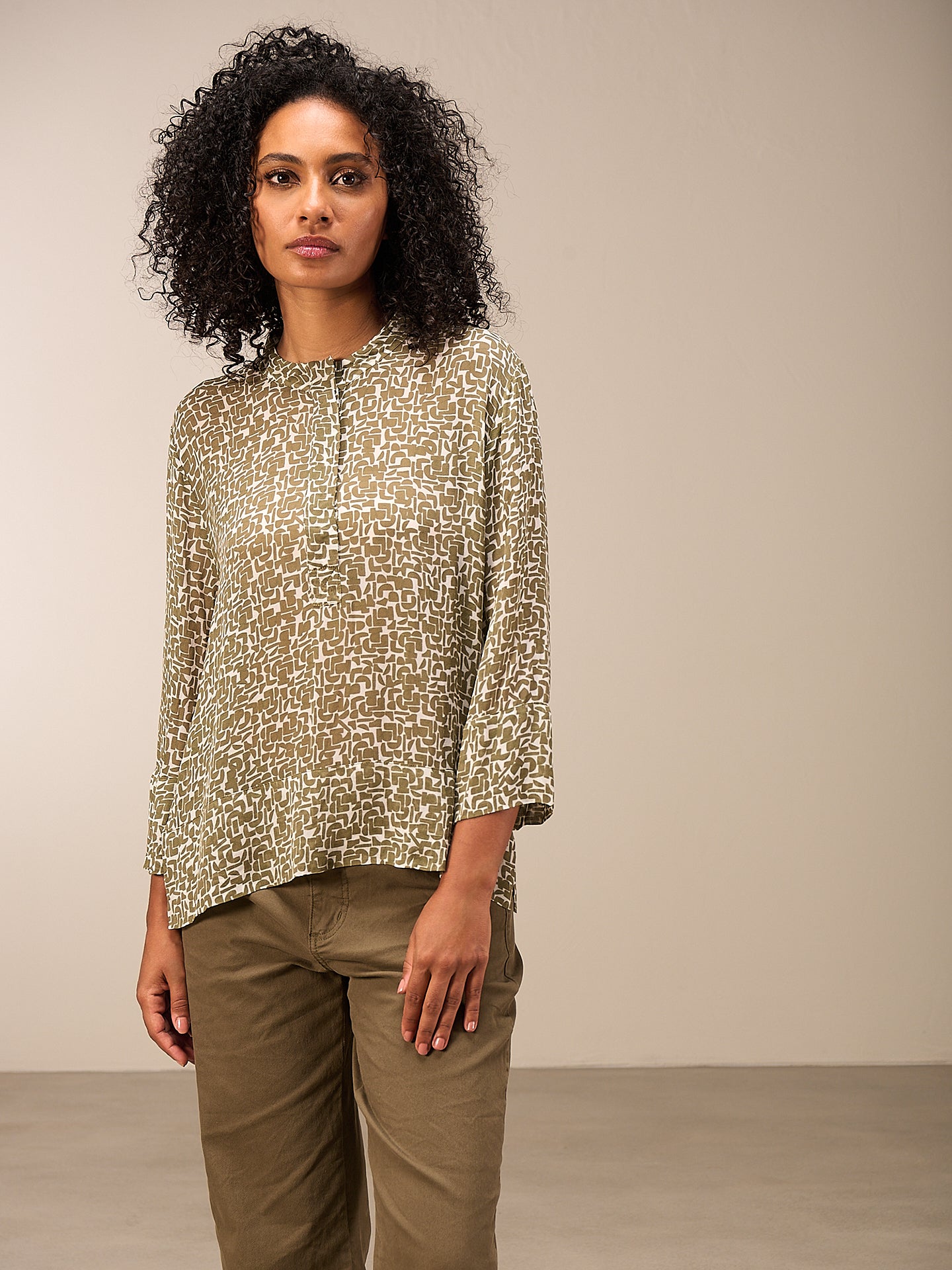 blouse à manches 3/4